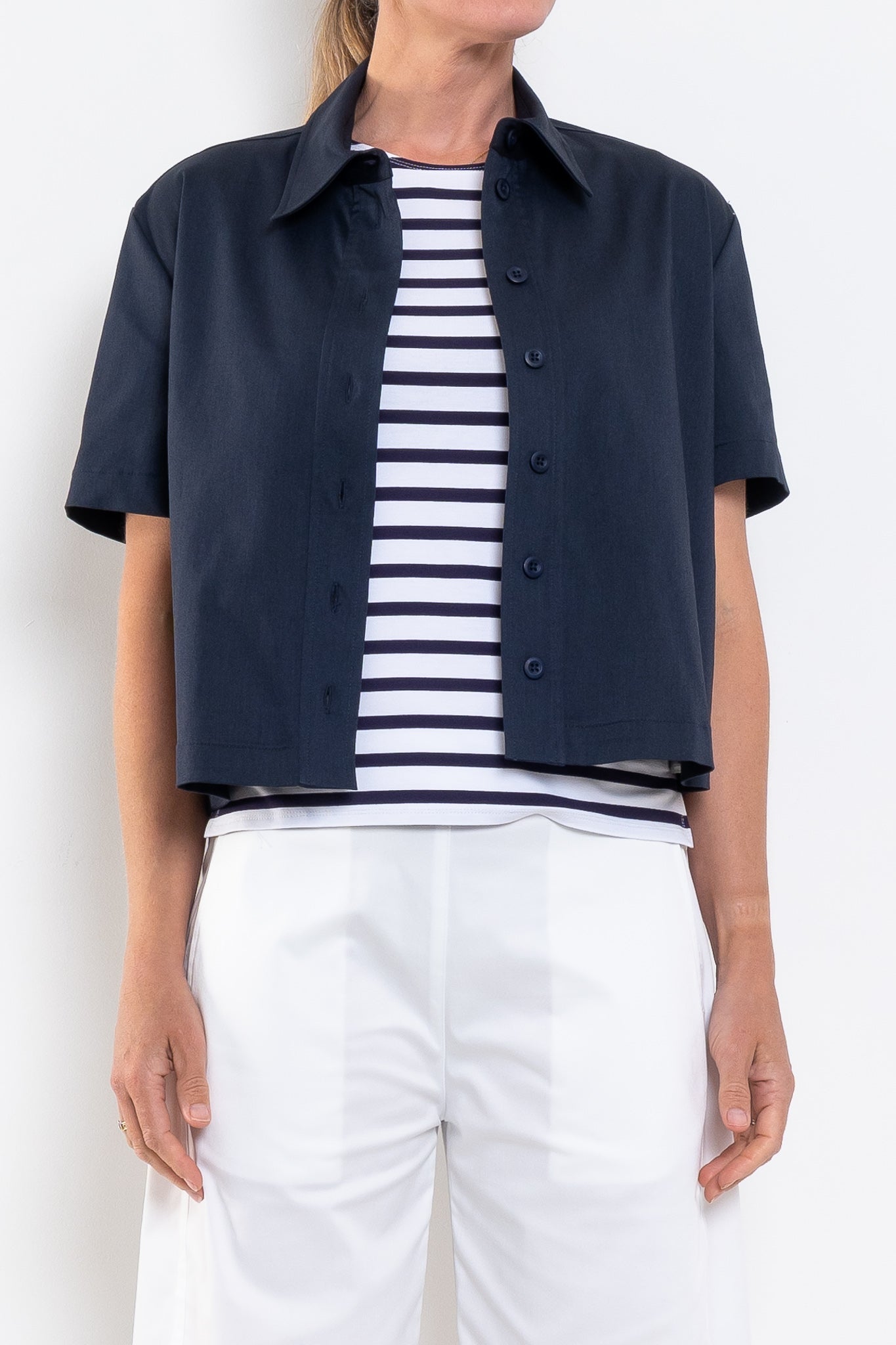 Mela Purdie Crop Shirt Cotton Panama