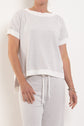 Talamaya Crepe Knitted Tee Pullover