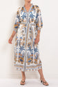 Once Was Carmen Silk Cotton Golden Medina Dress