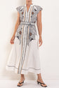 Once Was Malika Casablanca Flutter Sleeve Dress