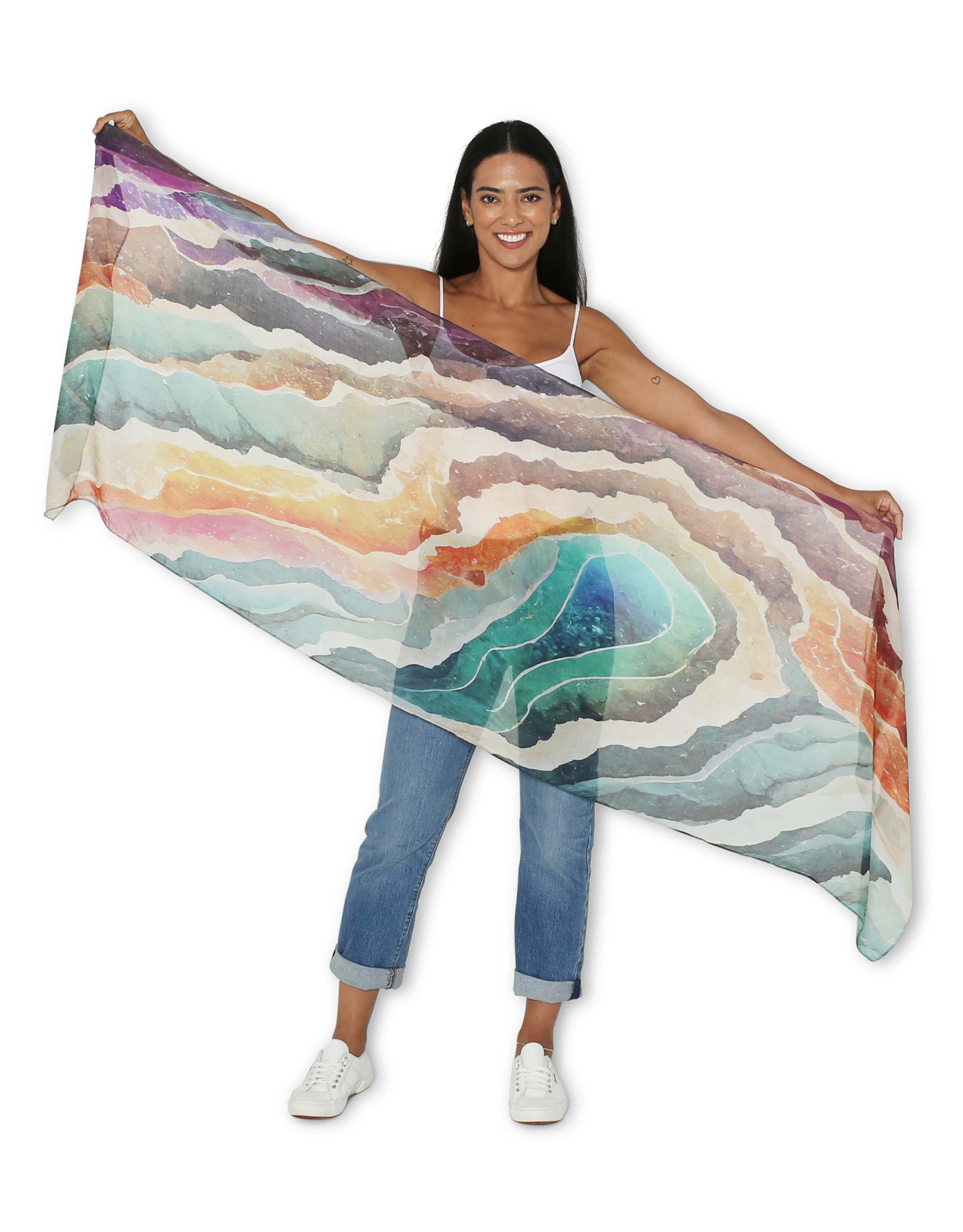 The Artists Label Earthen Rainbow Scarf