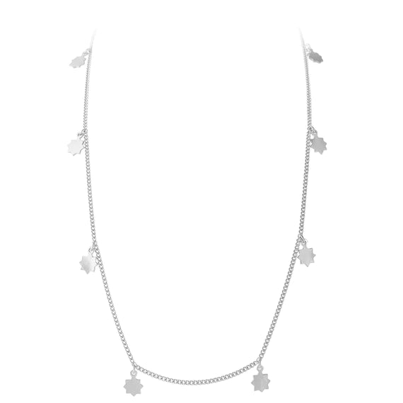FAIRLEY Silver Sunshine Charm Necklace