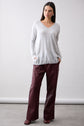 Mia Fratino Cashmere Essentials V Neck Boyfriend Sweater