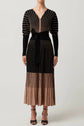 Once Was Equinox Fine Wool Ombre Stripe Dress