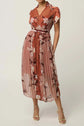 Once Was Perla Sheer Print Dress Amber Vine