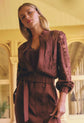 Once Was Solene Cotton Blend Lace Bomber