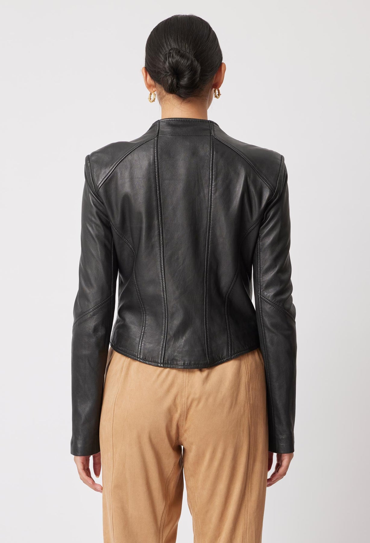 Once Was Mahal Panel Leather Jacket