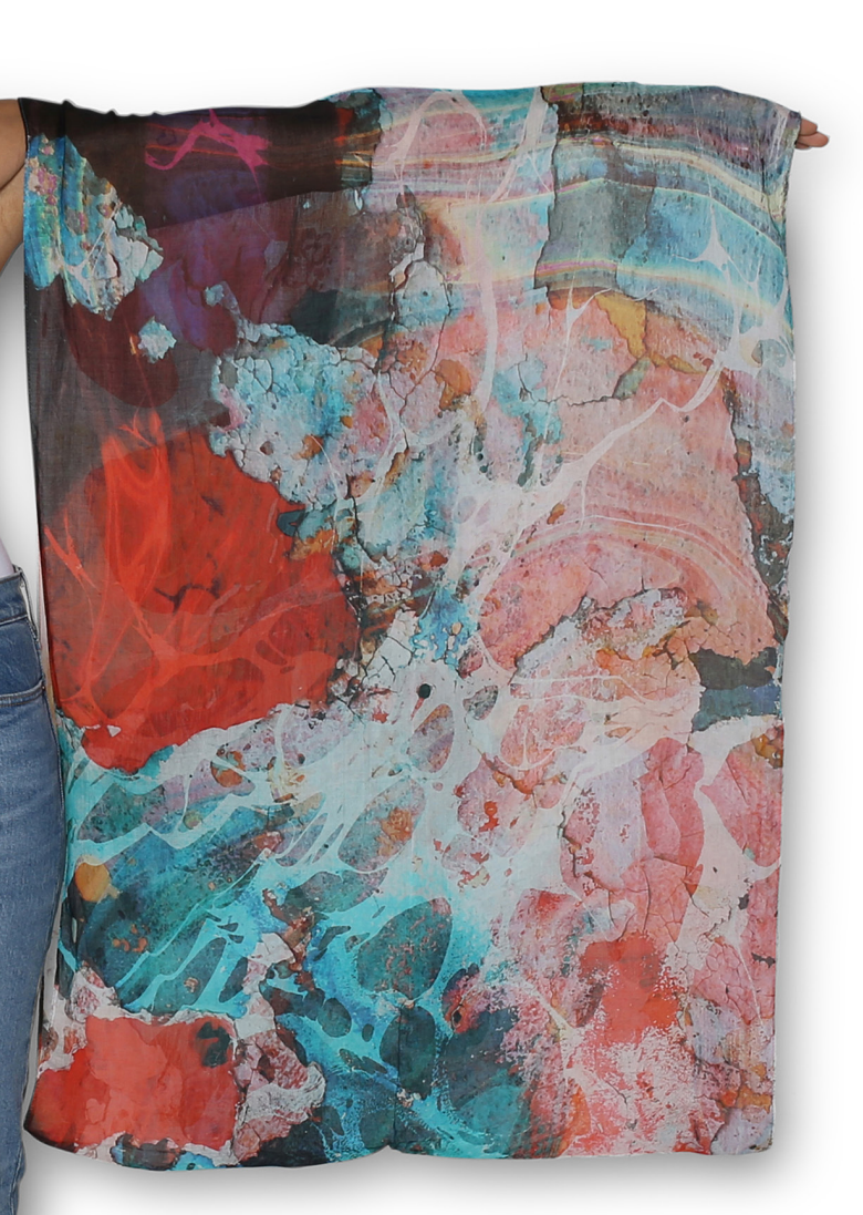 The Artists Label Abstract Mural Scarf