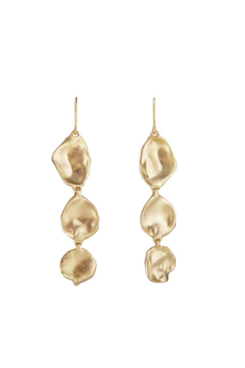 Fairley Golden Seashell Drop Earrings