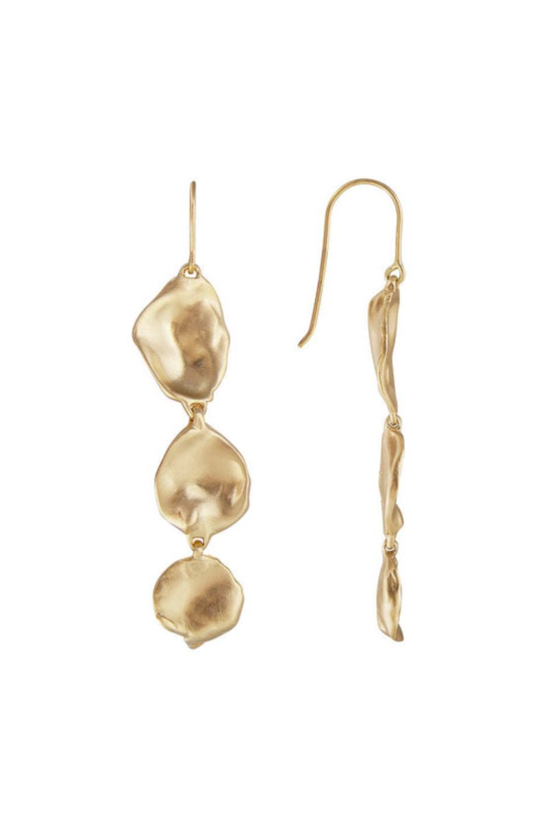 Fairley Golden Seashell Drop Earrings