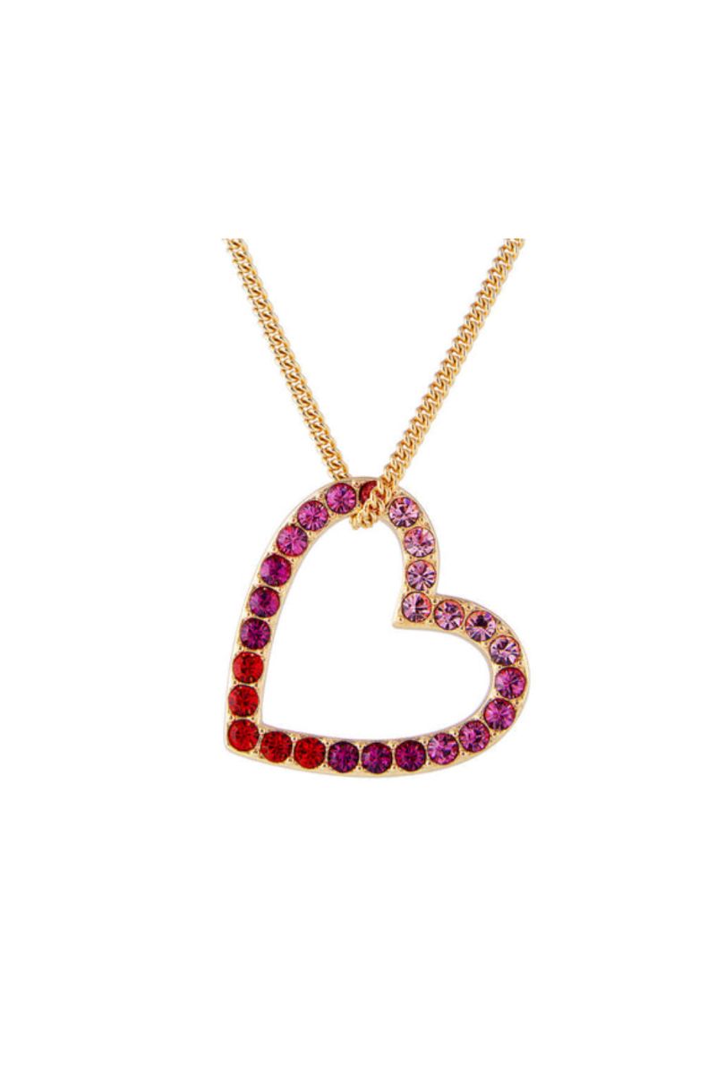 Fairley Pink Ombre Heart Necklace
