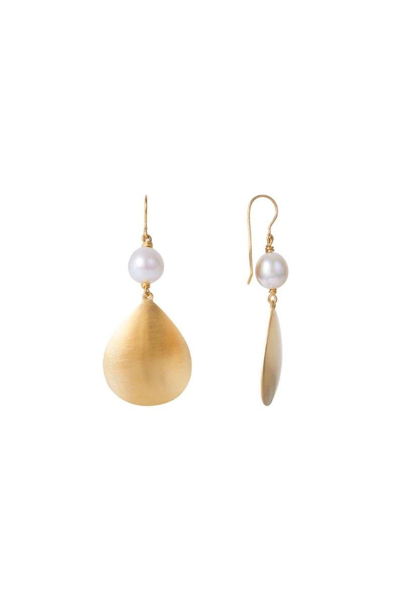 Fairley Jewellery Pearl Petal Gold Hooks