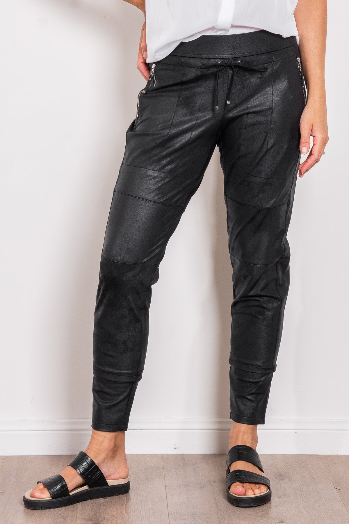 Raffaello Rossi Candy Leather Jersey Pant