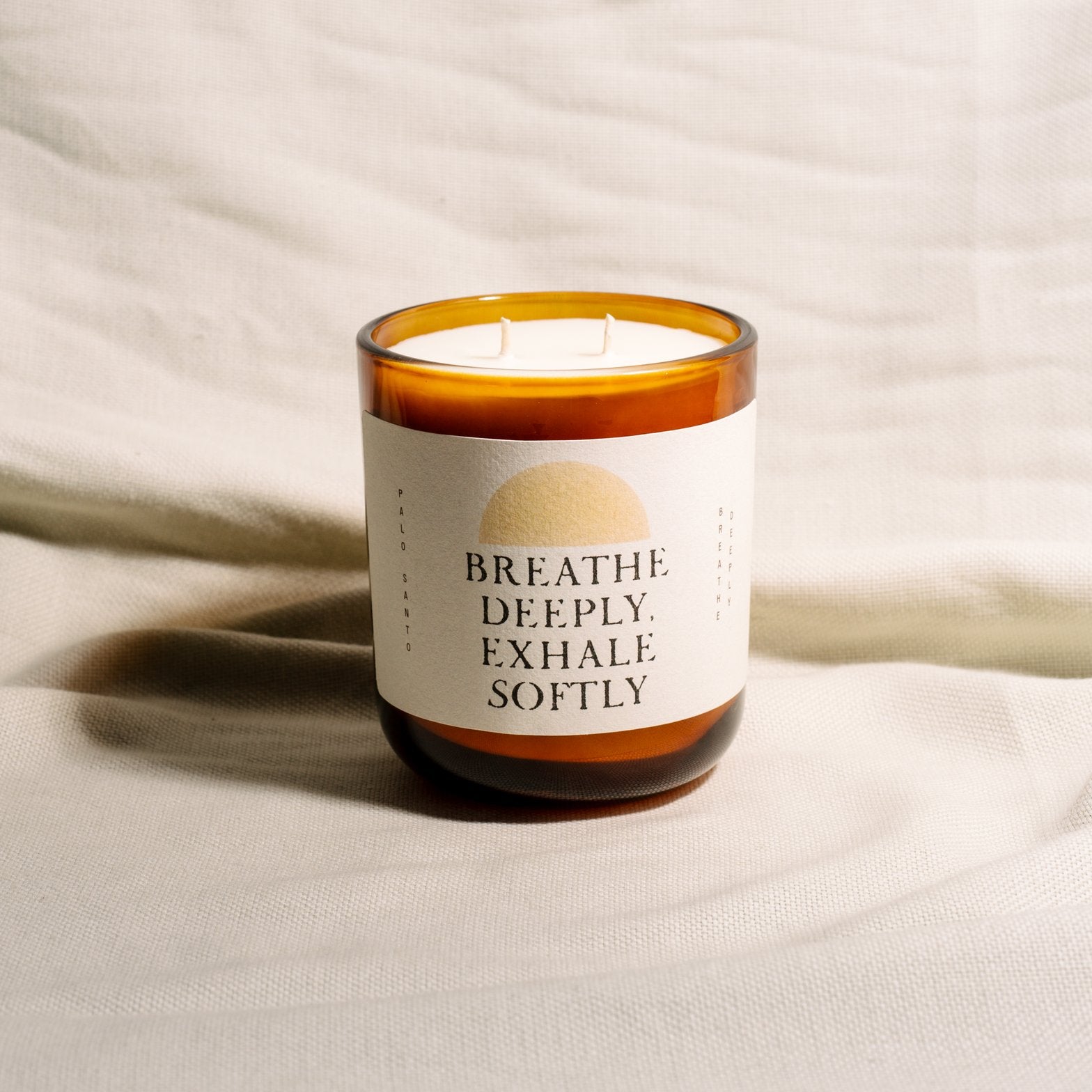 Etikette Breathe Deeply X Real Fun Wow Candle