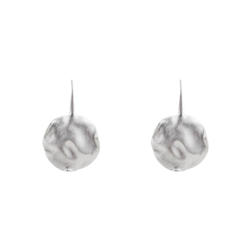 Fairley Earrings Alexa Beaten Disc Sterling Silver - Impulse Boutique