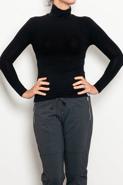 Tani Micromodal Turtle Neck Top - Impulse Boutique#colour_black
