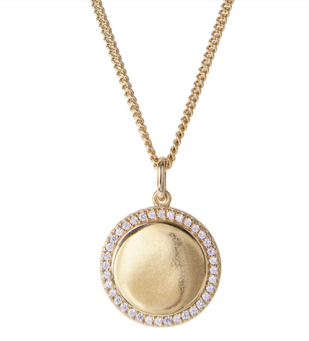 FAIRLEY Halo Pave Crystal Necklace - Impulse Boutique