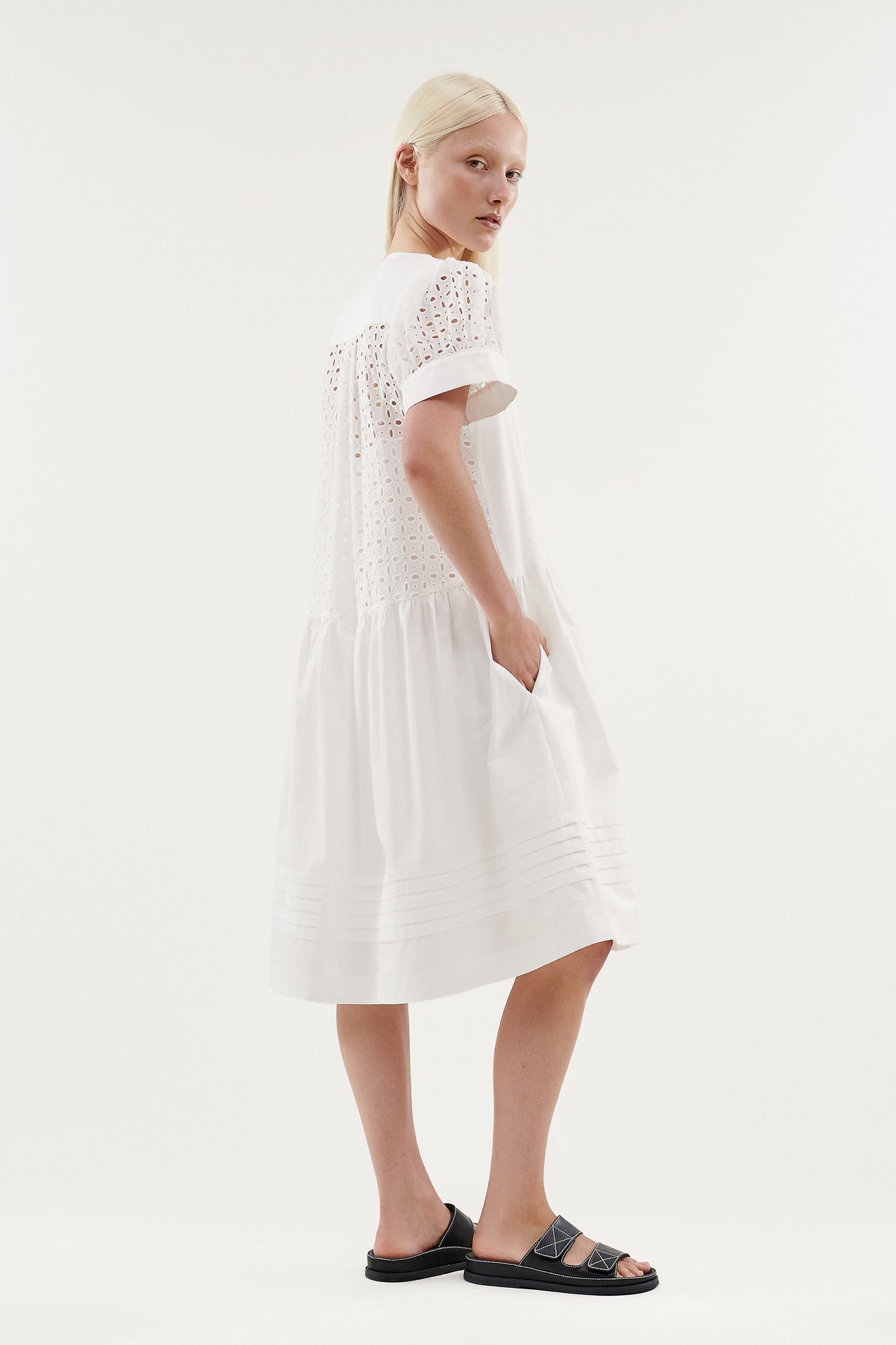 Layer'd Spliced Embroidered Dal Dress